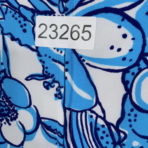 Lilly Pulitzer Dress Womens 6 Blue White Floral Donna Maxi Romper Sleeveless - Picture 16 of 16